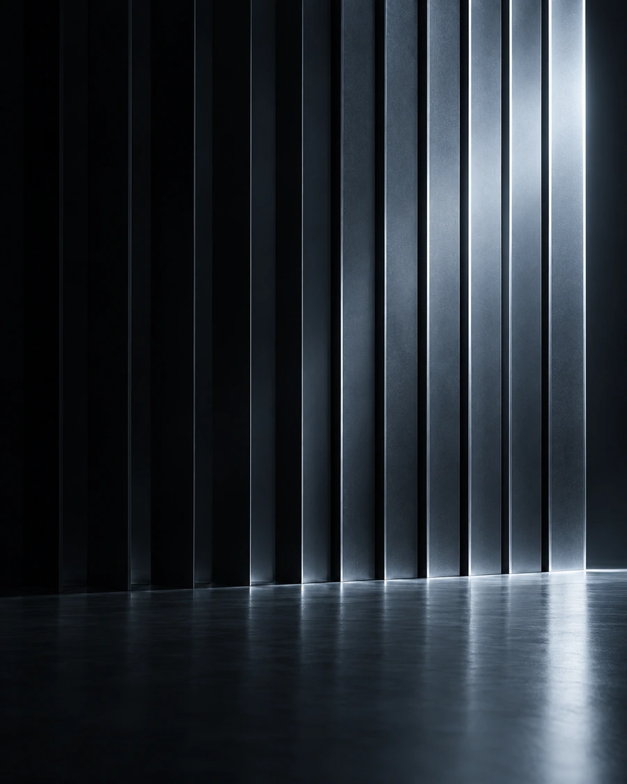 Structured vertical forms representing analytics