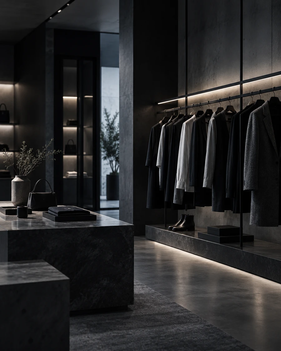 Minimal boutique interior